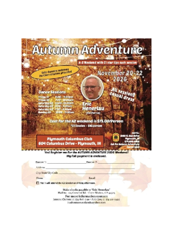 11/20-22/26 — Autumn Adventure (C1 / A2 Weekend)